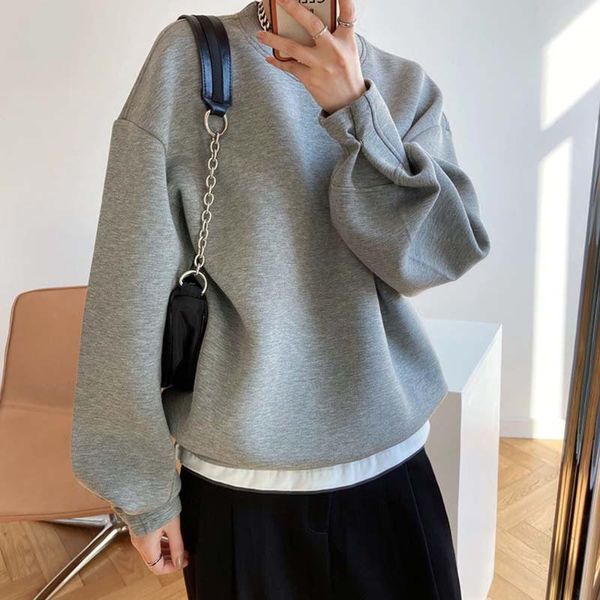 women's hoodies & sweatshirts oversized space cotton sweatshirt gray ins gentle retro long sleeve autumn casual office ladies simple pa, Black
women's hoodies & sweatshirts oversized space cotton sweatshirt gray ins gentle retro long sleeve autumn casual office ladies simple pa, Black