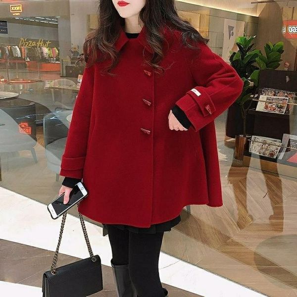 women's wool & blends winter woolen coat women long sleeve turn down collar single breasted plaszcze damskie autumn manteau femme hiver, Black
women's wool & blends winter woolen coat women long sleeve turn down collar single breasted plaszcze damskie autumn manteau femme hiver, Black