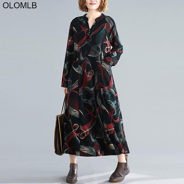 casual dresses 2021 plus size women dress vintage chinese style female elegant vestidos loose lady black print long sleeve spring, Black;gray
casual dresses 2021 plus size women dress vintage chinese style female elegant vestidos loose lady black print long sleeve spring, Black;gray