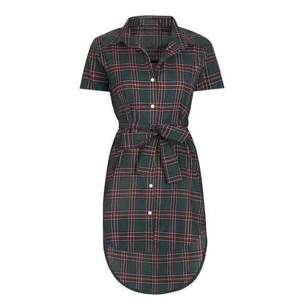 women's blouses & shirts women irregular plaid shirt tunic feminine short sleeve turn down collar office ws8134m, White
women's blouses & shirts women irregular plaid shirt tunic feminine short sleeve turn down collar office ws8134m, White