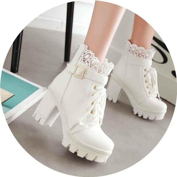boots short tube spring and autumn winter single children's shoes super high heel thick lace up british, Black
boots short tube spring and autumn winter single children's shoes super high heel thick lace up british, Black