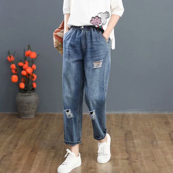 jeans tall-waisted denim pants from the vintage for women streetwear loose torn women's hole ladies hare jeans 2021, Blue
jeans tall-waisted denim pants from the vintage for women streetwear loose torn women's hole ladies hare jeans 2021, Blue