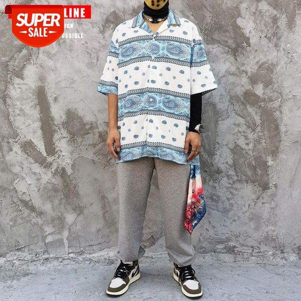 tkpa hip-hop cashew flower color matching short-sleeved shirt male street loose weiyi style beach #5g0d, White;black
tkpa hip-hop cashew flower color matching short-sleeved shirt male street loose weiyi style beach #5g0d, White;black