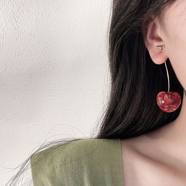 south designer east gate sweet summer small fresh fruit cherry earrings long versatile simple earrings fashion earrings, Silver
south designer east gate sweet summer small fresh fruit cherry earrings long versatile simple earrings fashion earrings, Silver