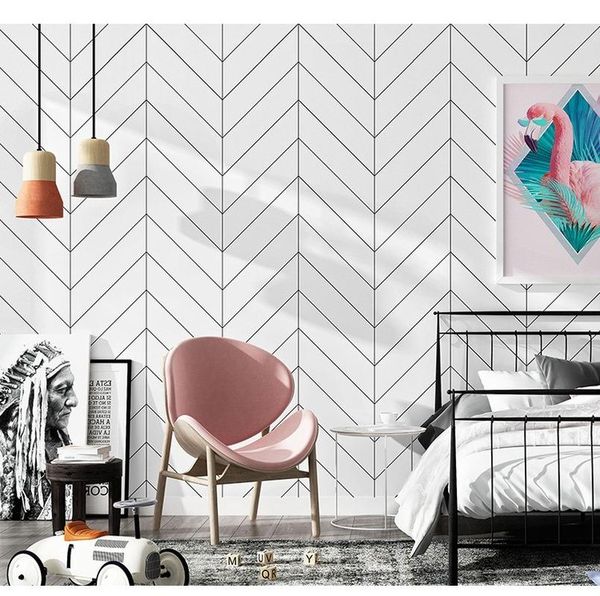 wallpapers 9.5m black white stripes non-woven fabric nordic minimalist geometric for bed living room home decor
wallpapers 9.5m black white stripes non-woven fabric nordic minimalist geometric for bed living room home decor