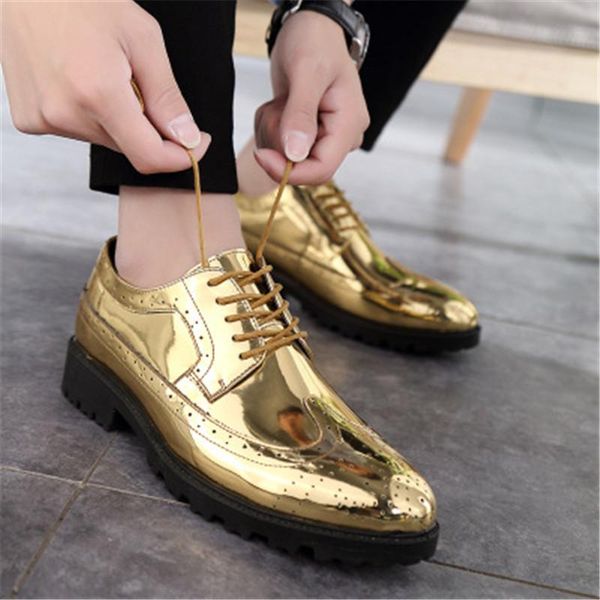 dress shoes plus size 45 46 47 gold silver business for men vintage engraving leather elegant brogue comfort wedding flats, Black
dress shoes plus size 45 46 47 gold silver business for men vintage engraving leather elegant brogue comfort wedding flats, Black