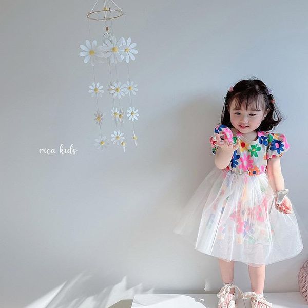 girl's dresses korean girls flowers dress princess tulle print pattern for kids lovely cotton tiered birthday causal clothes, Red;yellow
girl's dresses korean girls flowers dress princess tulle print pattern for kids lovely cotton tiered birthday causal clothes, Red;yellow