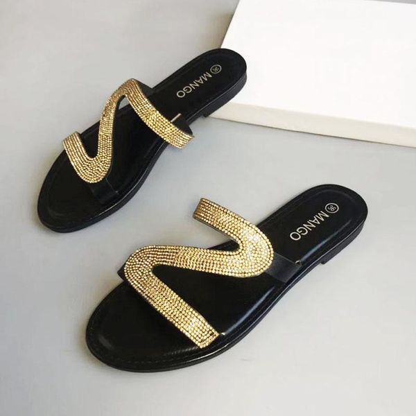 koovan women's slippers 2021 large size 41 shoes all-match roman z-type crystal flat women girls, Black
koovan women's slippers 2021 large size 41 shoes all-match roman z-type crystal flat women girls, Black