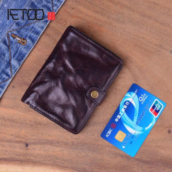 wallets aetoo retro leather men's small purse wash wrinkle effect leisure wallet can put the driver's license head layer cowhide, Red;black
wallets aetoo retro leather men's small purse wash wrinkle effect leisure wallet can put the driver's license head layer cowhide, Red;black