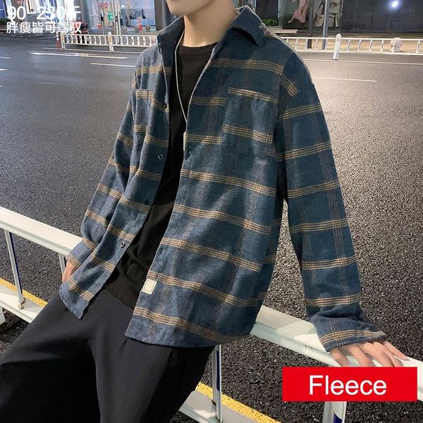 men's casual shirts classic men plaid shirt korean trendy fleece thicken warm loose winter outwear fashion pocket long sleeve lapel mal, White;black
men's casual shirts classic men plaid shirt korean trendy fleece thicken warm loose winter outwear fashion pocket long sleeve lapel mal, White;black