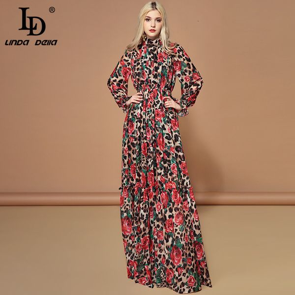 ld linda della fashion runway sleeve maxi dresses women's elegant party rose floral leopard print long holiday dress 200928, Black;gray
ld linda della fashion runway sleeve maxi dresses women's elegant party rose floral leopard print long holiday dress 200928, Black;gray