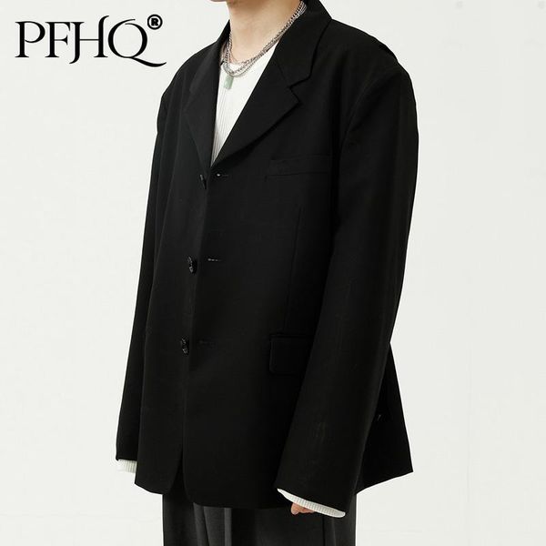 men's suits & blazers pfhq niche design black autumn korean casual loose coat simple back cross long sleeve blazee 21d8966, White;black
men's suits & blazers pfhq niche design black autumn korean casual loose coat simple back cross long sleeve blazee 21d8966, White;black