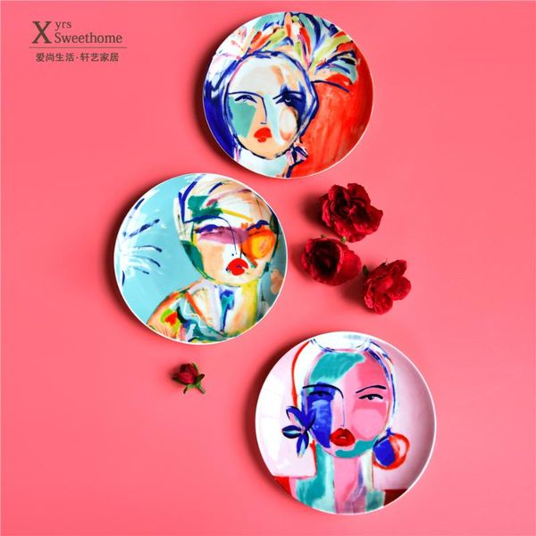 dishes & plates 7.5 inch american ceramic plate exotic beauty head small light luxury dinner dessert decorative
dishes & plates 7.5 inch american ceramic plate exotic beauty head small light luxury dinner dessert decorative