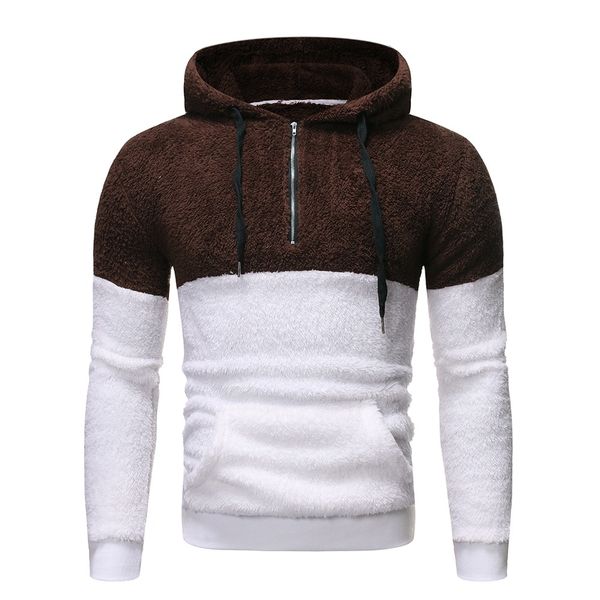 hooded sweatshirt new arrival spring autumn men's fashion splice plush hoodie, Black
hooded sweatshirt new arrival spring autumn men's fashion splice plush hoodie, Black