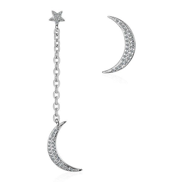 women's fashion earring solid 925 sterling silver jewelry cute moon gold color shiny cz drop dangle earrings for teenage girls & chande
women's fashion earring solid 925 sterling silver jewelry cute moon gold color shiny cz drop dangle earrings for teenage girls & chande