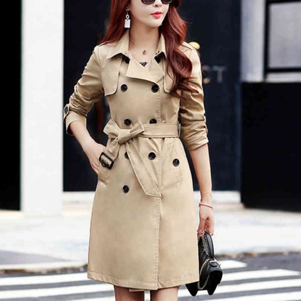 coats autumn korean slim double-breasted leisure trench coat woman khaki with belt classic casual office lady business outwear, Tan;black
coats autumn korean slim double-breasted leisure trench coat woman khaki with belt classic casual office lady business outwear, Tan;black