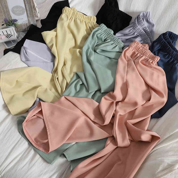 fashion comfortable student casual pants lady summer slim solid color wide-leg korean high-waist straight-leg trousers 210420, Black;white
fashion comfortable student casual pants lady summer slim solid color wide-leg korean high-waist straight-leg trousers 210420, Black;white