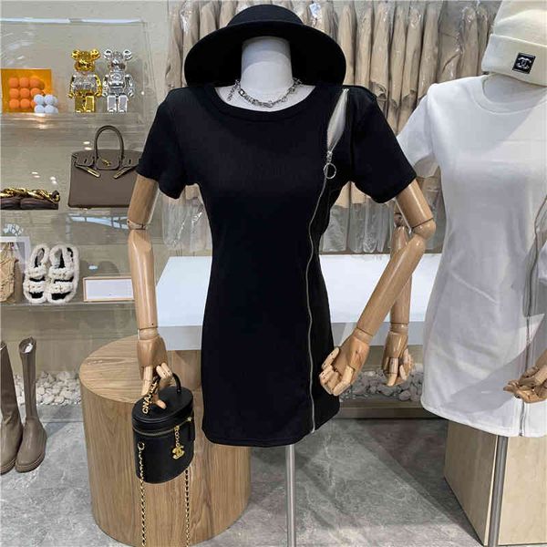 dresses niche design slant round-neck thin buttock skirt dressed in short sleeves, Black;gray
dresses niche design slant round-neck thin buttock skirt dressed in short sleeves, Black;gray