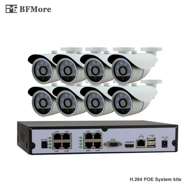 bfmore h.264 720p poe 8ch nvr kit cctv system ip camera p2p ir ip66 outdoor weatherproof video security surveillance set systems
bfmore h.264 720p poe 8ch nvr kit cctv system ip camera p2p ir ip66 outdoor weatherproof video security surveillance set systems