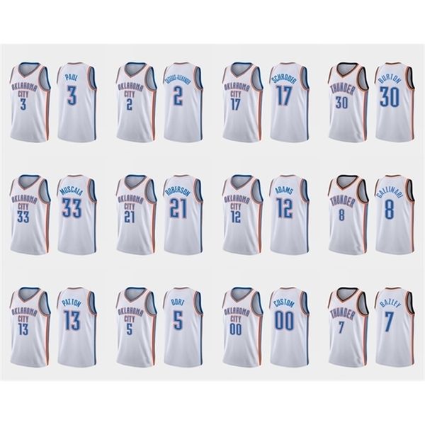 09Oklahoma\rCity\rThunder\rMen Justin Patton Shai Gilgeous-Alexander Dennis Schroder\rNBA White Custom Association Jersey, Color12
09Oklahoma\rCity\rThunder\rMen Justin Patton Shai Gilgeous-Alexander Dennis Schroder\rNBA White Custom Association Jersey, Color12