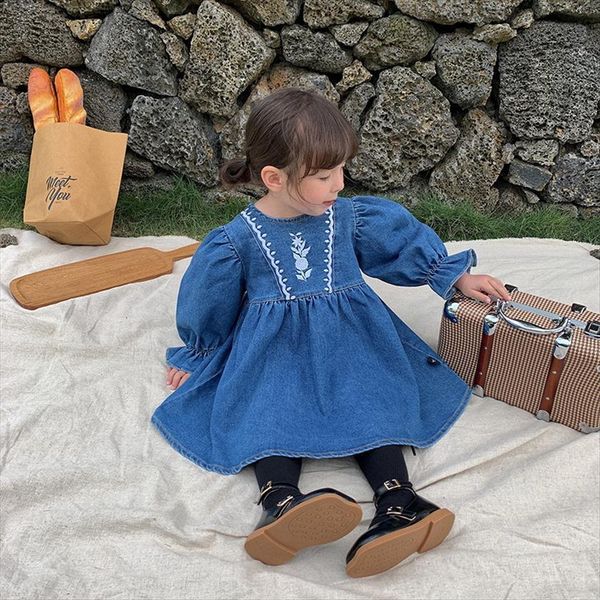 spring baby girls denim girl dress super soft embroidery ball gown toddlers kids princess dresses, Red;yellow
spring baby girls denim girl dress super soft embroidery ball gown toddlers kids princess dresses, Red;yellow
