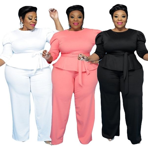 two piece set women plus size sets fall fashion temperament pure color round collar half sleeves wholesale drop 211102, Black
two piece set women plus size sets fall fashion temperament pure color round collar half sleeves wholesale drop 211102, Black