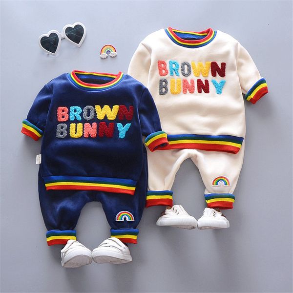 sets winter warm boys baby girls thicken embroidery letters clothing kids hoodies pants 2pcs/sets children velvet casual tracksuits c0225, White
sets winter warm boys baby girls thicken embroidery letters clothing kids hoodies pants 2pcs/sets children velvet casual tracksuits c0225, White