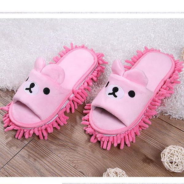 bear household goods thickened rriped double-layer removable washable chenille lazy floor slippers mop for wash, Black
bear household goods thickened rriped double-layer removable washable chenille lazy floor slippers mop for wash, Black