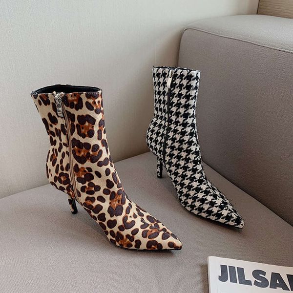 dress shoeshigh shoes women autumn and winter thin heeled short women's pointed bare boots side zipper small heel thousand bird, Black
dress shoeshigh shoes women autumn and winter thin heeled short women's pointed bare boots side zipper small heel thousand bird, Black