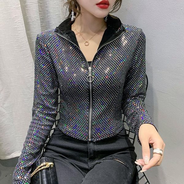 autumn jacket women glitter sequined short female fashion long sleeve design sense bottoming shirt women's jackets, Black;brown
autumn jacket women glitter sequined short female fashion long sleeve design sense bottoming shirt women's jackets, Black;brown
