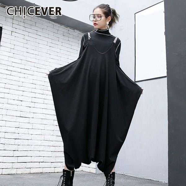 women's jumpsuits & rompers chicever spring casual black women jumpsuit strap oversized 2021 calf length pant fashion tide, Black;white
women's jumpsuits & rompers chicever spring casual black women jumpsuit strap oversized 2021 calf length pant fashion tide, Black;white