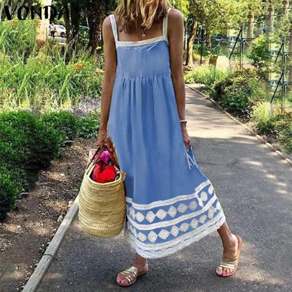 plus size vonda women tank dress sleeveless lace patchwork holiday long dresses square collar deep v neck party vestidos casual, Black;gray
plus size vonda women tank dress sleeveless lace patchwork holiday long dresses square collar deep v neck party vestidos casual, Black;gray