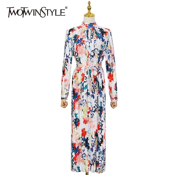 elegant print pleated dress for women stand collar long sleeve sashes slim maxi dresses female spring fashion 210520, Black;gray
elegant print pleated dress for women stand collar long sleeve sashes slim maxi dresses female spring fashion 210520, Black;gray