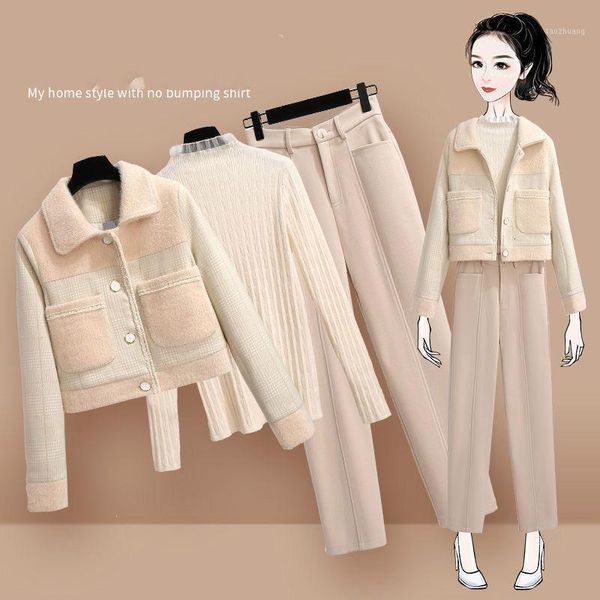 women's tracksuits women autumn winter 3 piece suits fenale patchwork outwears and solid color sweater ladies casual harem pants sets q, Gray
women's tracksuits women autumn winter 3 piece suits fenale patchwork outwears and solid color sweater ladies casual harem pants sets q, Gray