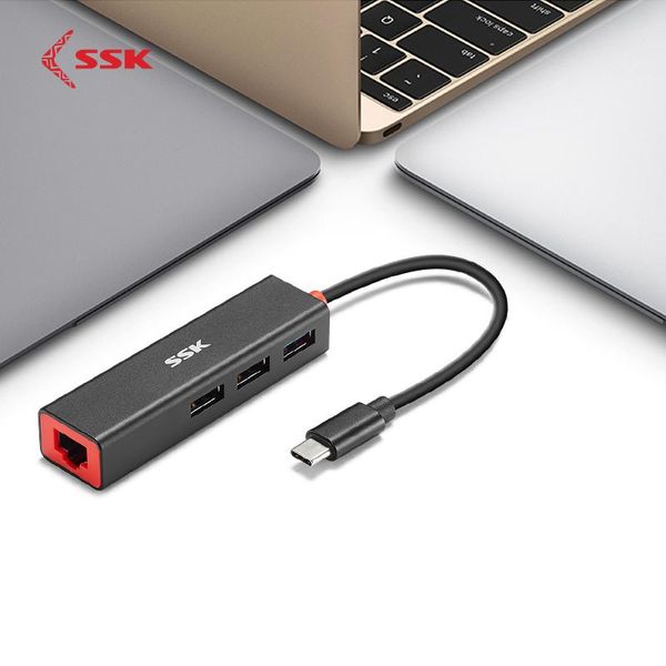 hubs ssk type c usb hub adapter docking station aluminum type-c to ethernet(100m)+3 3.0 interface shu-c535
hubs ssk type c usb hub adapter docking station aluminum type-c to ethernet(100m)+3 3.0 interface shu-c535