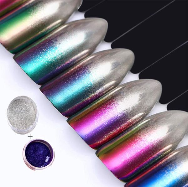 chameleon & silver 2 boxes/lot galaxy duochrome powder nail art color changing shifting decoration craft mirror chrome glitter, Silver;gold
chameleon & silver 2 boxes/lot galaxy duochrome powder nail art color changing shifting decoration craft mirror chrome glitter, Silver;gold