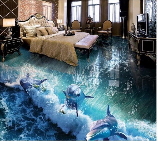 wallpapers custom 3d painting floor wallpaper pvc adhesive dolphin wave bathroom living room flooring
wallpapers custom 3d painting floor wallpaper pvc adhesive dolphin wave bathroom living room flooring