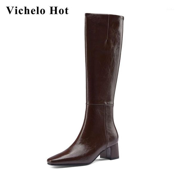 boots vichelo european style winter split leather small square toe thick high heel zipper elegant lady knee-high l781, Black
boots vichelo european style winter split leather small square toe thick high heel zipper elegant lady knee-high l781, Black