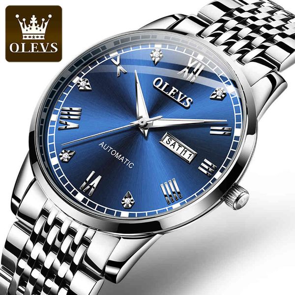 2021 new olevs men automatic mechanical clock classic business rvs 30m waterproof reloj hombre, Slivery;brown
2021 new olevs men automatic mechanical clock classic business rvs 30m waterproof reloj hombre, Slivery;brown