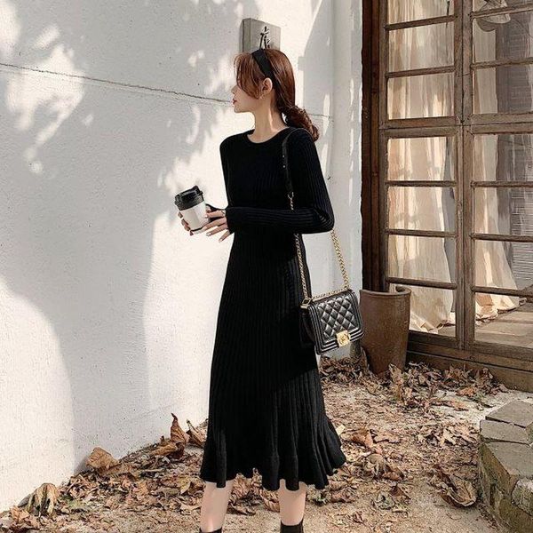 sweet knitted sweater slim dress soft stretchy women long sleeve dresses jumper robes spring winter knitwear outerwear casual, Black;gray
sweet knitted sweater slim dress soft stretchy women long sleeve dresses jumper robes spring winter knitwear outerwear casual, Black;gray