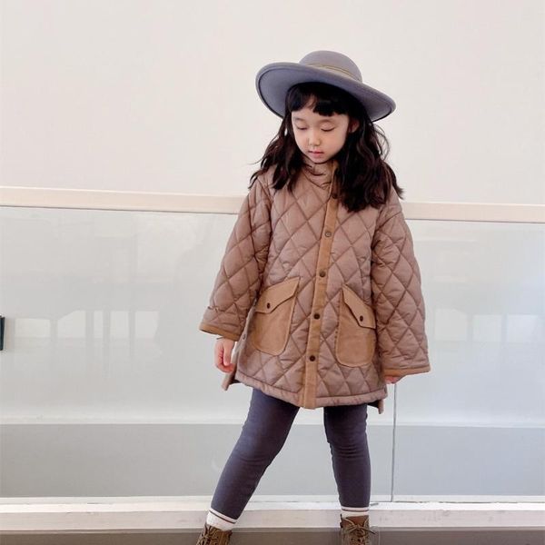 down coat children's cotton clothing brown diamond hooded jacket thick and warm winter outerwear, Blue;gray
down coat children's cotton clothing brown diamond hooded jacket thick and warm winter outerwear, Blue;gray