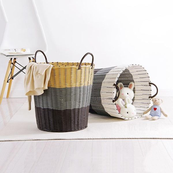 plastic rattan laundry storage basket kids toy organizer multipurpose dirty clothes home bathroom sundries barrel & organization
plastic rattan laundry storage basket kids toy organizer multipurpose dirty clothes home bathroom sundries barrel & organization
