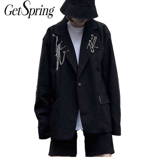 getspring women blazer patchwork vintage black s jackets all match casual womans fashion coats 210601, White;black
getspring women blazer patchwork vintage black s jackets all match casual womans fashion coats 210601, White;black