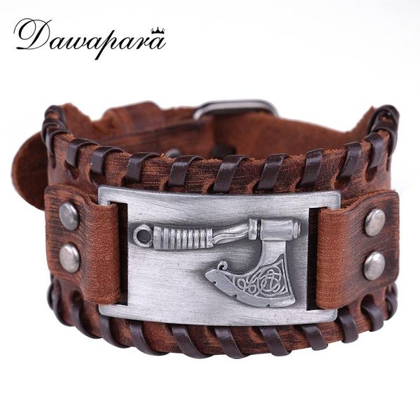 charm bracelets dawapara viking series vintage bangles for men silver plated axe wide leather handmade men's brownb109576-9-w-l, Golden;silver
charm bracelets dawapara viking series vintage bangles for men silver plated axe wide leather handmade men's brownb109576-9-w-l, Golden;silver