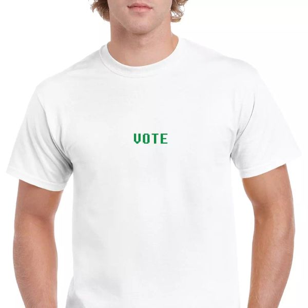 vote graphic tee retro computer font political white solid cotton t-shirt s-5xl, White;black
vote graphic tee retro computer font political white solid cotton t-shirt s-5xl, White;black