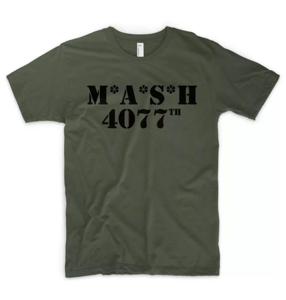 mash 4077th t shirt m*a*s*h military army green us marines raf army navy forces, White;black
mash 4077th t shirt m*a*s*h military army green us marines raf army navy forces, White;black