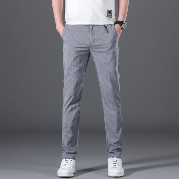 men's pants summer stretch stripe casual men business black grey straight work formal trousers male
men's pants summer stretch stripe casual men business black grey straight work formal trousers male