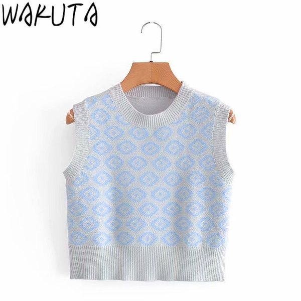 women's vests wakuta 2021 casual geometric pattern sweater women fashion crop pullover vintage round neck sleeveless mujer 9f486, Black;white
women's vests wakuta 2021 casual geometric pattern sweater women fashion crop pullover vintage round neck sleeveless mujer 9f486, Black;white