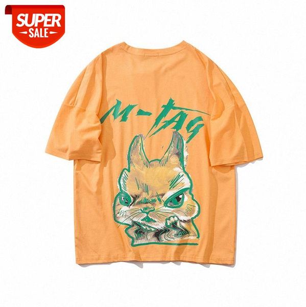 spring european and american high street multicolor printed t-shirt, fashion loose rabbit illustration printing short-sleeved tee coup #kq3p, White;black
spring european and american high street multicolor printed t-shirt, fashion loose rabbit illustration printing short-sleeved tee coup #kq3p, White;black