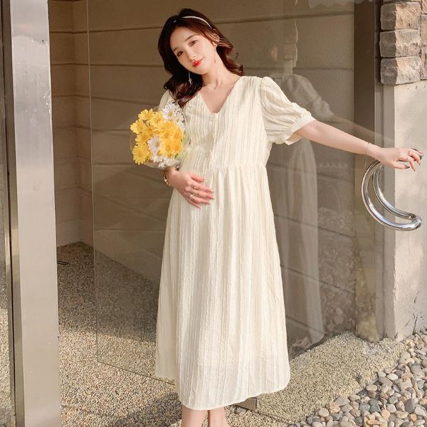 maternity dresses 3008# 2021 summer korean fashion long dress v neck slim a line loose chiffon clothes for pregnant women pregnancy, White
maternity dresses 3008# 2021 summer korean fashion long dress v neck slim a line loose chiffon clothes for pregnant women pregnancy, White